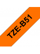 Taśma Brother 24mm BLACK ON FLUO. ORANGE