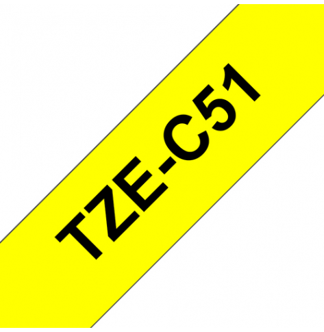 Taśma Brother 24mm BLACK ON FLUO. YELLOW