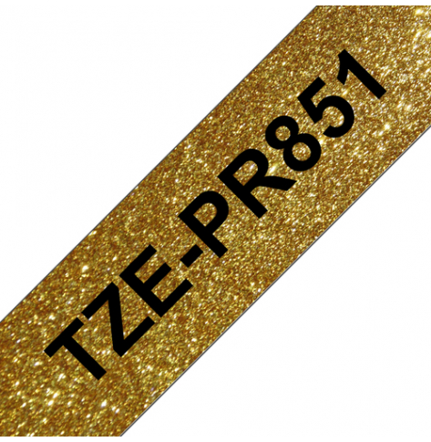 Taśma Brother 24mm Black on Premium Gold