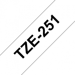 Taśma Brother 24mm czarna na białym
