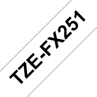 Taśma Brother 24mm czarna na białym elastyczna ID