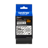 Taśma Brother 24mm czarna na czystym ADHESIVE TAPE