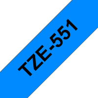 Taśma Brother 24mm czarna na niebieskim