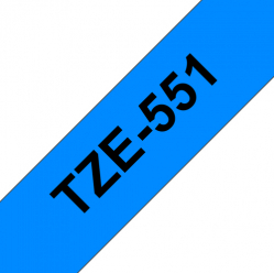 Taśma Brother 24mm czarna na niebieskim