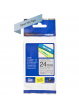 Taśma Brother 24mm czarna na srebrnym (MAT) TAPE/METALIC