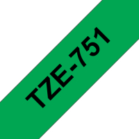 Taśma Brother 24mm czarna na zielonym