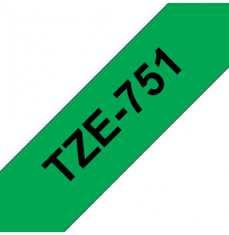 Taśma Brother 24mm czarna na zielonym
