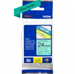 Taśma Brother 24mm czarna na zielonym