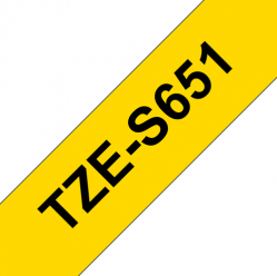 Taśma Brother 24mm czarna na żółtym ADHESIVE TAPE