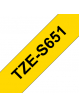Taśma Brother 24mm czarna na żółtym ADHESIVE TAPE