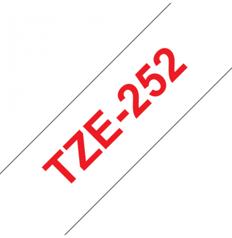 Taśma Brother 24mm czerwona na białym