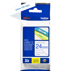 Taśma Brother 24mm niebieska na białym