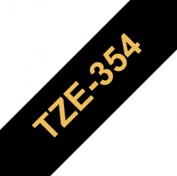 Taśma Brother 24mm złota na czarnym