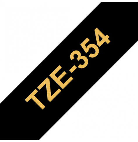 Taśma Brother 24mm złota na czarnym