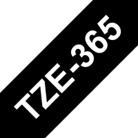 Taśma Brother 36mm biała na czarnym