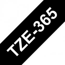 Taśma Brother 36mm biała na czarnym