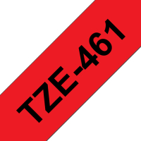 Taśma Brother 36mm czarna na czerwonym