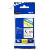 Taśma Brother 6mm Czarna na białym