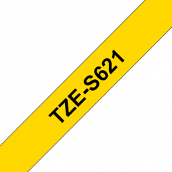 Taśma Brother 9mm czarna na żółtym ADHESIVE TAPE