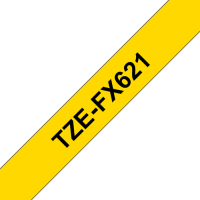 Taśma Brother 9mm czarna na żółtym elastyczna ID