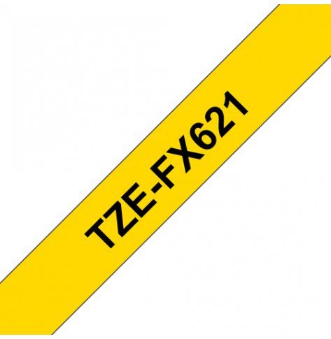 Taśma Brother 9mm czarna na żółtym elastyczna ID