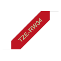 Taśma Brother 12mm złota/czerwona