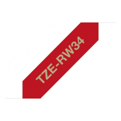 Taśma Brother 12mm złota/czerwona