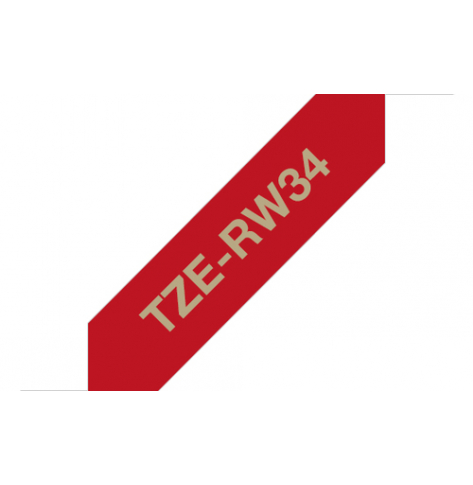Taśma Brother 12mm złota/czerwona