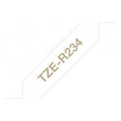 Taśma Brother 12mm Złota/Biała 