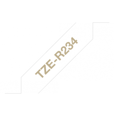 Taśma Brother 12mm Złota/Biała 