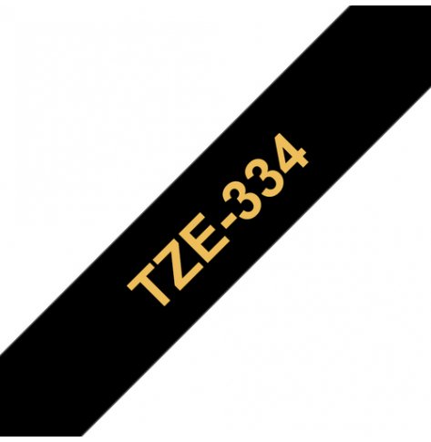 Taśma Brother 12mm złota na czarnym