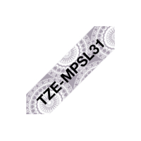 Taśma Brother 12mm srebrna w koronkę
