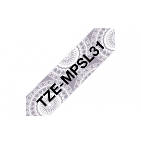 Taśma Brother 12mm srebrna w koronkę