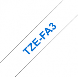 Taśma Brother 12mm niebieska na białym FABRIC TAPE