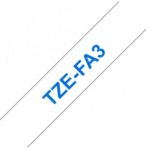 Taśma Brother 12mm niebieska na białym FABRIC TAPE