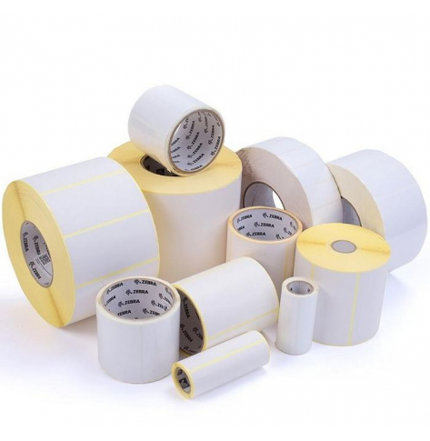 Etykiety ZEBRA Label Polyester 44x19mm Thermal Transfer Z-ULTIMATE 3000T WHITE Coated Permanent Adhesive 76mm Core
