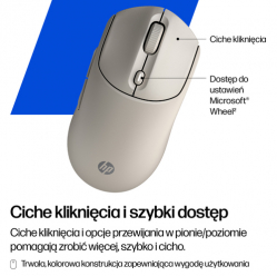 Mysz bezprzewodowa HP 410 Quiet maple
