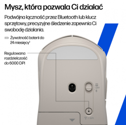 Mysz bezprzewodowa HP 410 Quiet maple