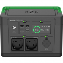 Stacja zasilania APC PPS330-GR Schneider OffGrid Portable Power Station 330, 332Wh Lithium-ion, 2 Schuko, Sinewave 
