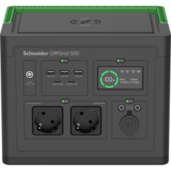 Stacja zasilania APC PPS500-GR Schneider OffGrid Portable Power Station 500, 517Wh Lithium-ion, 2 Schuko, Sinewave 