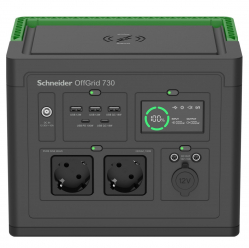 Stacja zasilania APC PPS730-GR Schneider OffGrid Portable Power Station 730, 738Wh Lithium-ion, 2 Schuko, Sinewave 