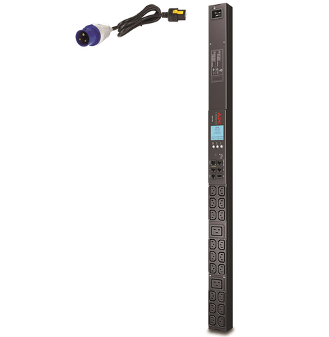 APC AP8858EU3 APC Rack PDU 2G, Metered, ZeroU, 16A, 230V, (18) C13 & (2) C19, IEC309 Cord