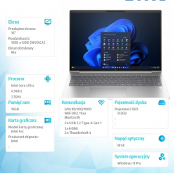 Laptop HP EliteBook 6 G1i 16 WUXGA Ultra 5-225H 16GB 512GB W11P 