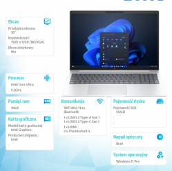 Laptop HP EliteBook 8 G1i 16 WUXGA Ultra 7-255U 16GB 512GB W11P 3Y