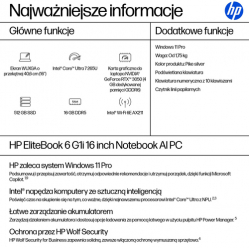 Laptop HP EliteBook 6 G1i 16 WUXGA Ultra 7-265U 16GB 512GB W11P 3Y