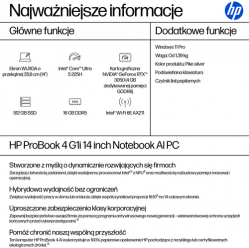 Laptop HP ProBook 4 G1i 14 WUXGA Ultra 5-225H 16GB 512GB W11P 3Y