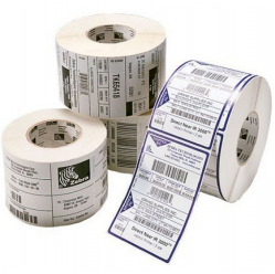 Etykiety ZEBRA Label Polyester 55x9mm Thermal Transfer Z-ULTIMATE 3000T WHITE Coated Permanent Adhesive 76mm Core