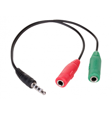 AKYGA Adapter z kablem AK-AV-08 mini Jack m / 2x mini Jack f 0.15m