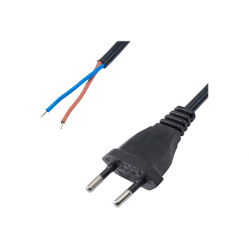 Kabel AKYGA zasilający AK-OT-05A CEE 7/16 bez zakończenia 250V/50Hz 2x0.75mm2 CU 1.5m