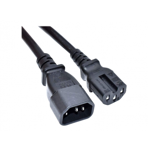 Kabel AKYGA zasilający AK-UP-05 IEC C14 C15 250V/50Hz 1m